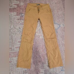 Prana low rise boot cut camel convertible hiking pants size 4